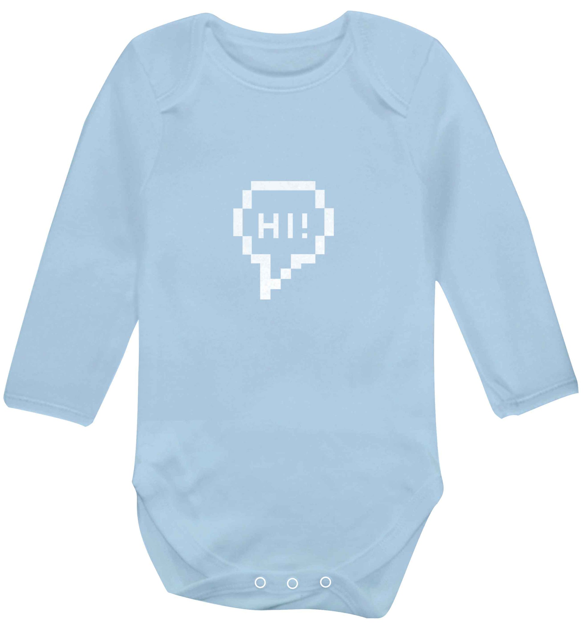 Hi baby vest long sleeved pale blue 6-12 months