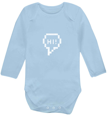 Hi baby vest long sleeved pale blue 6-12 months