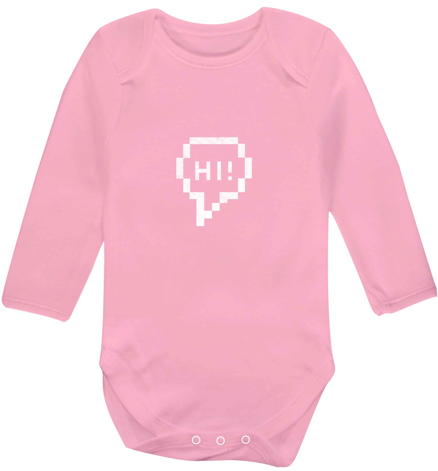 Hi baby vest long sleeved pale pink 6-12 months