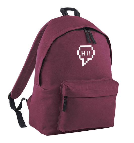 Hi maroon children's backpack