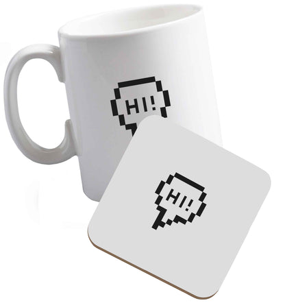 10 oz Tis The Season to Drink Whisky ceramic mug and coaster set right handed