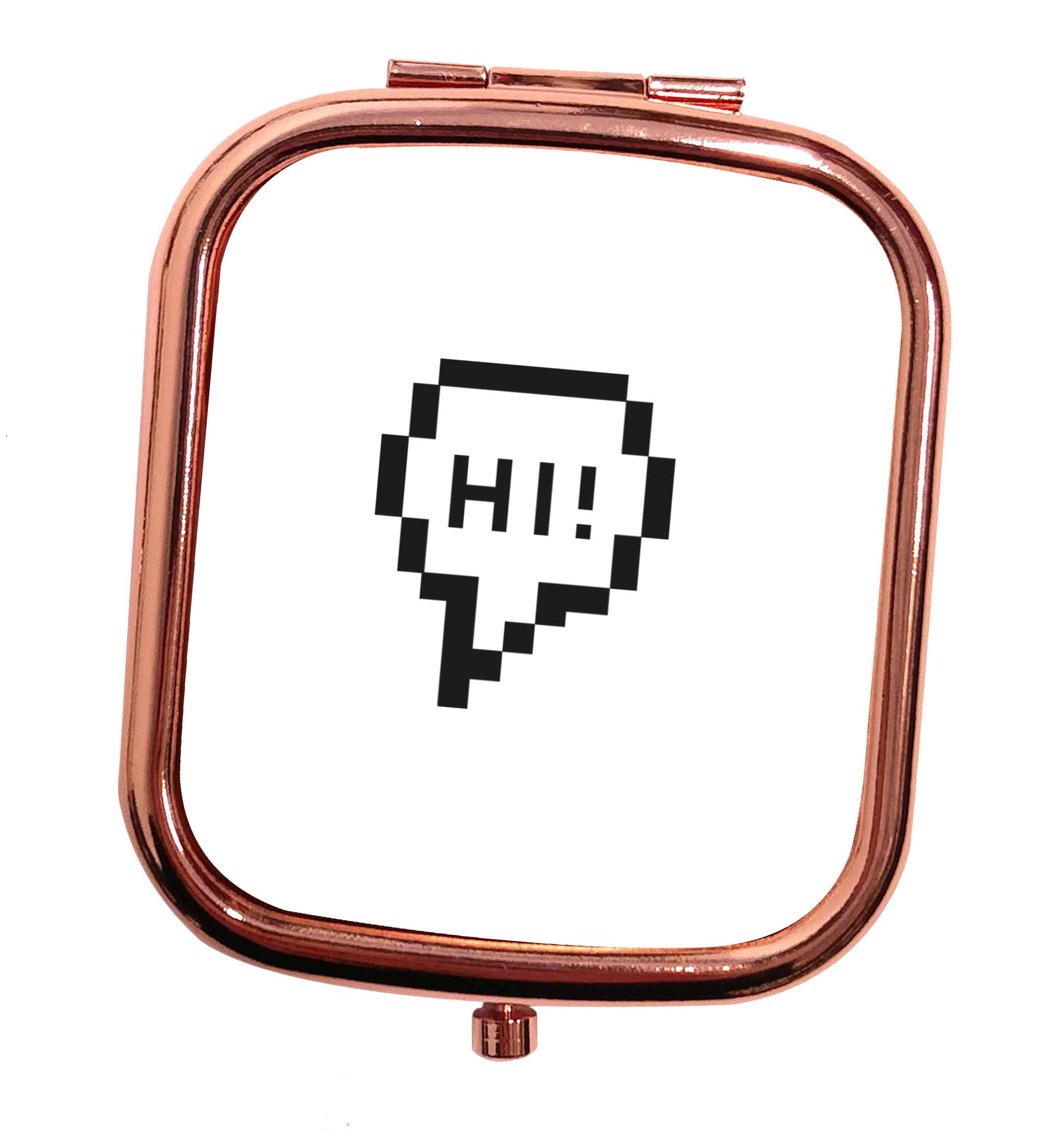 Hi rose gold square pocket mirror