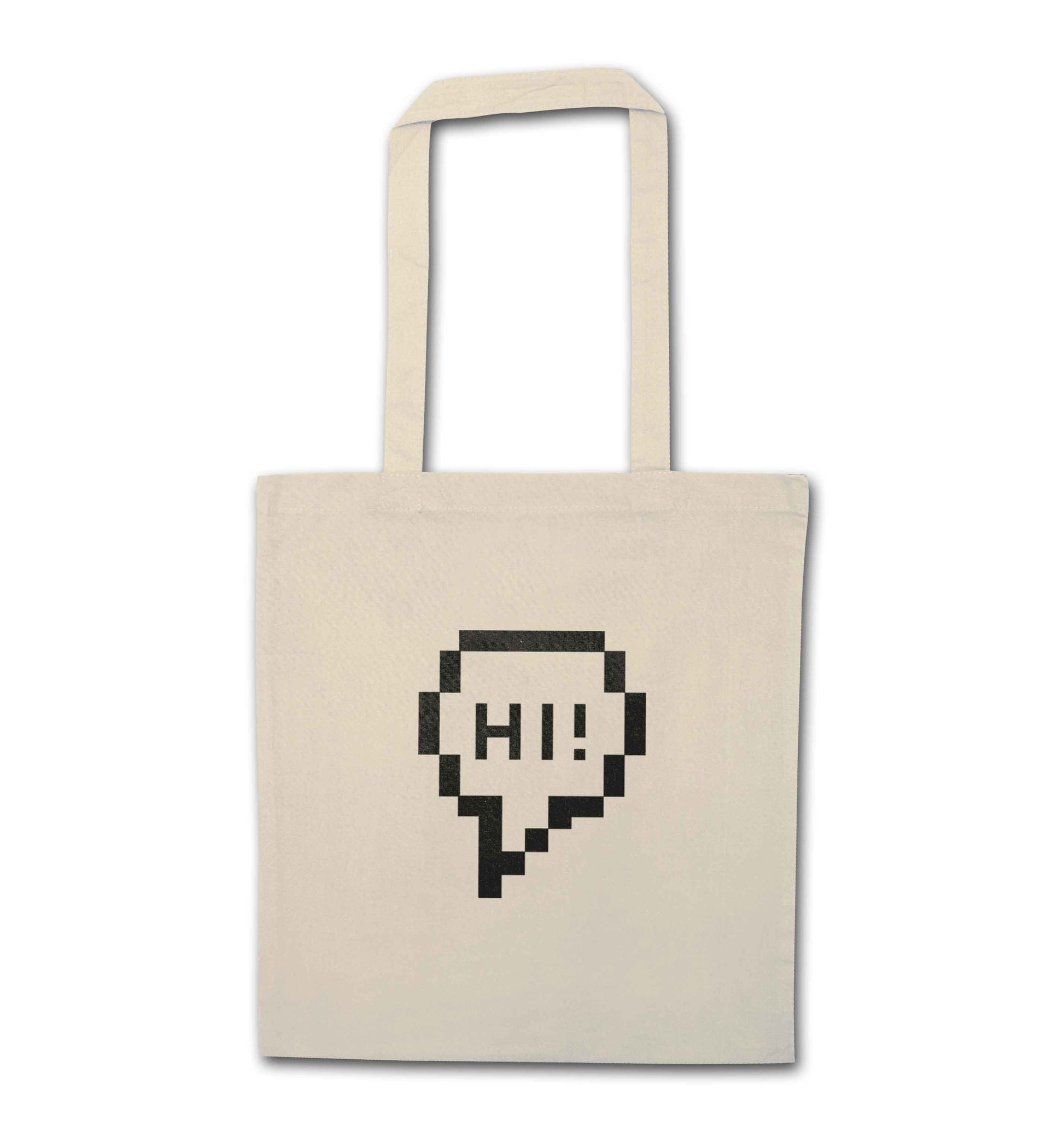Hi natural tote bag