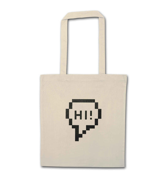 Hi natural tote bag