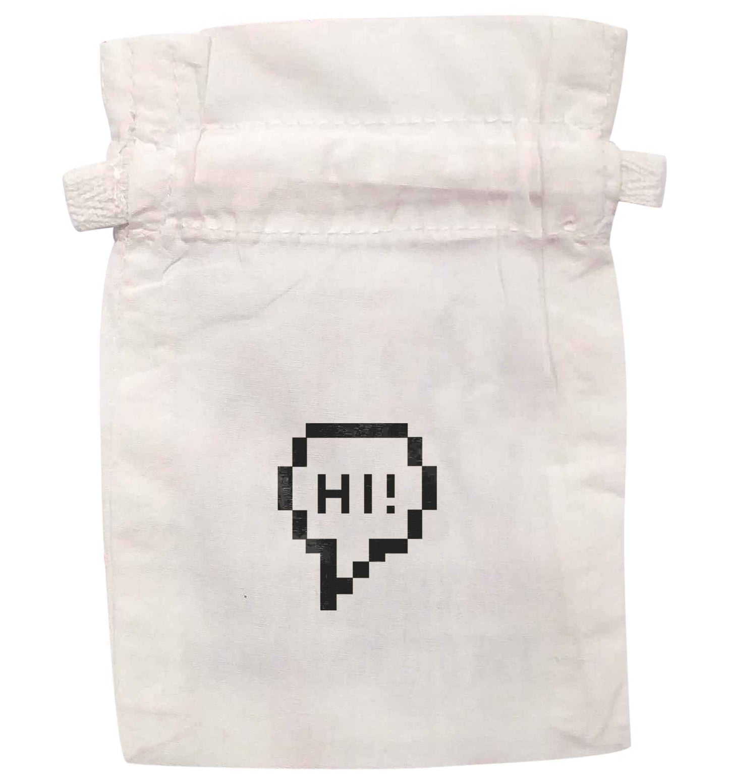 Hi | XS - L | Pouch / Drawstring bag / Sack | Organic Cotton | Bulk discounts available!