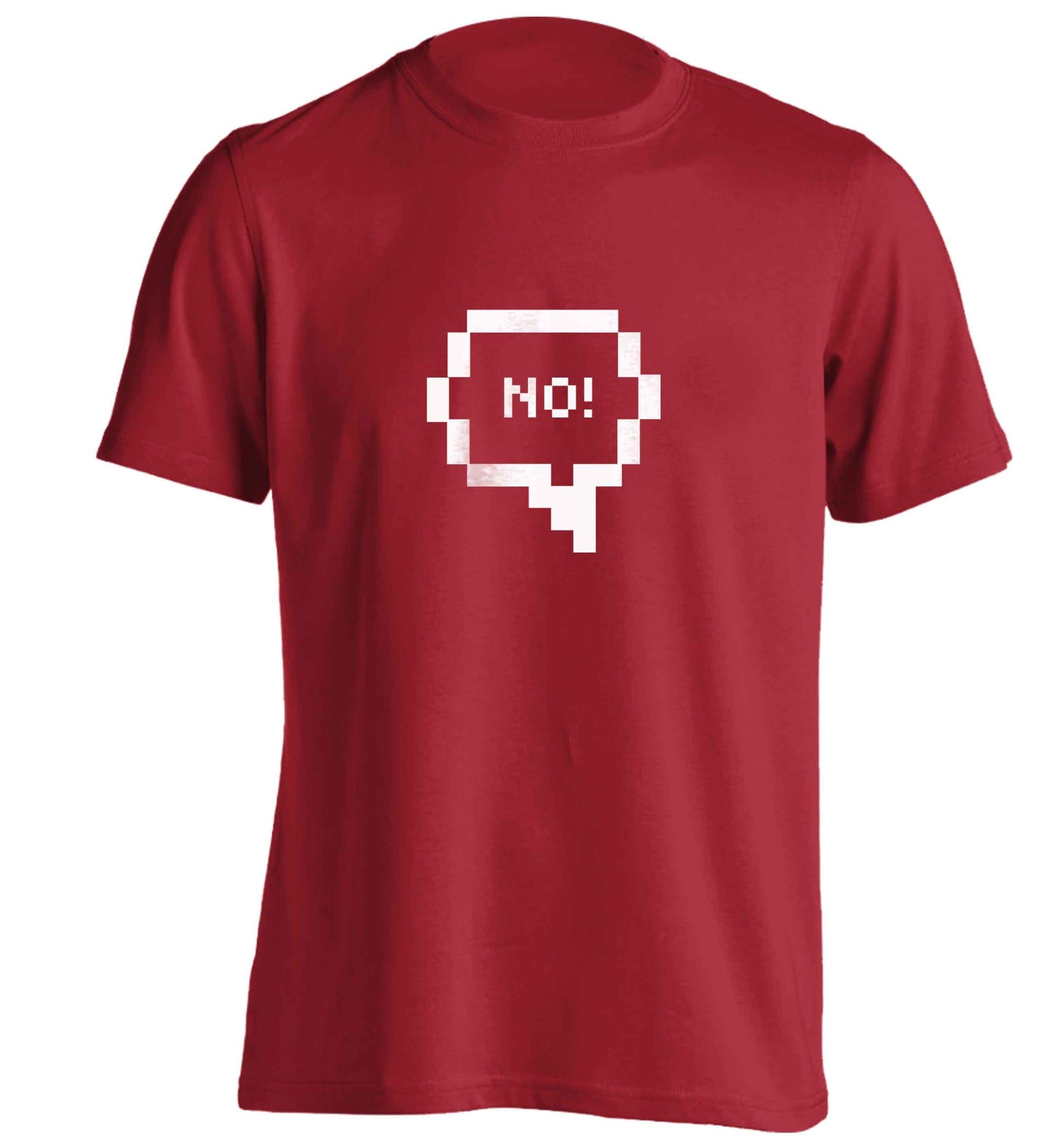 No adults unisex red Tshirt 2XL