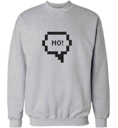 No adult's unisex grey sweater 2XL