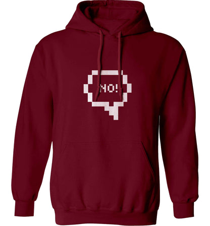 No adults unisex maroon hoodie 2XL