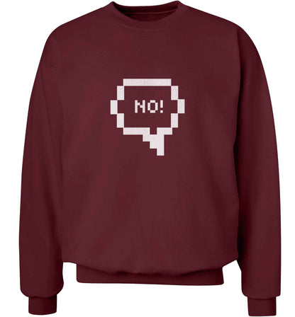 No adult's unisex maroon sweater 2XL