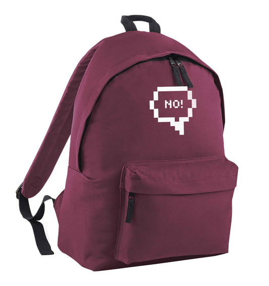 No maroon children's backpack