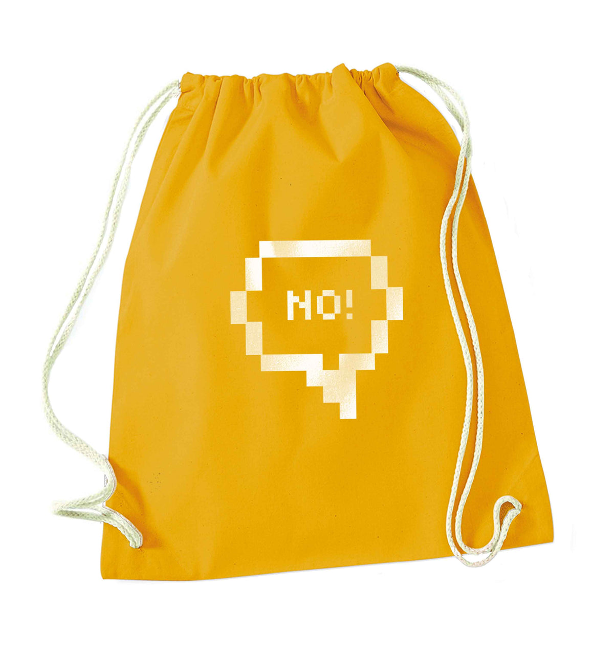 No mustard drawstring bag