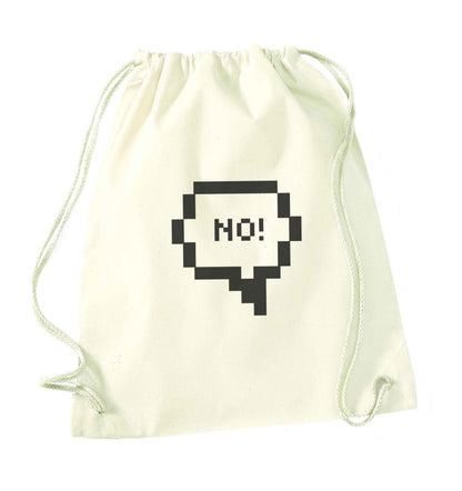 No natural drawstring bag