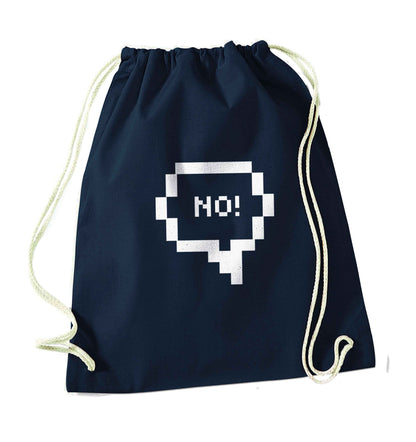 No navy drawstring bag