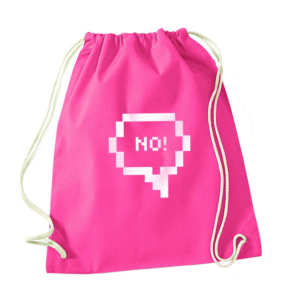 No pink drawstring bag
