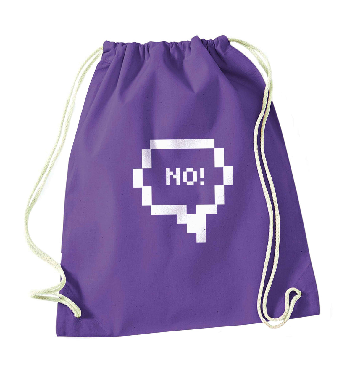 No purple drawstring bag