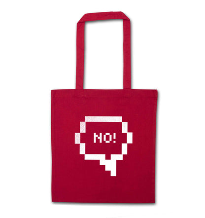 No red tote bag