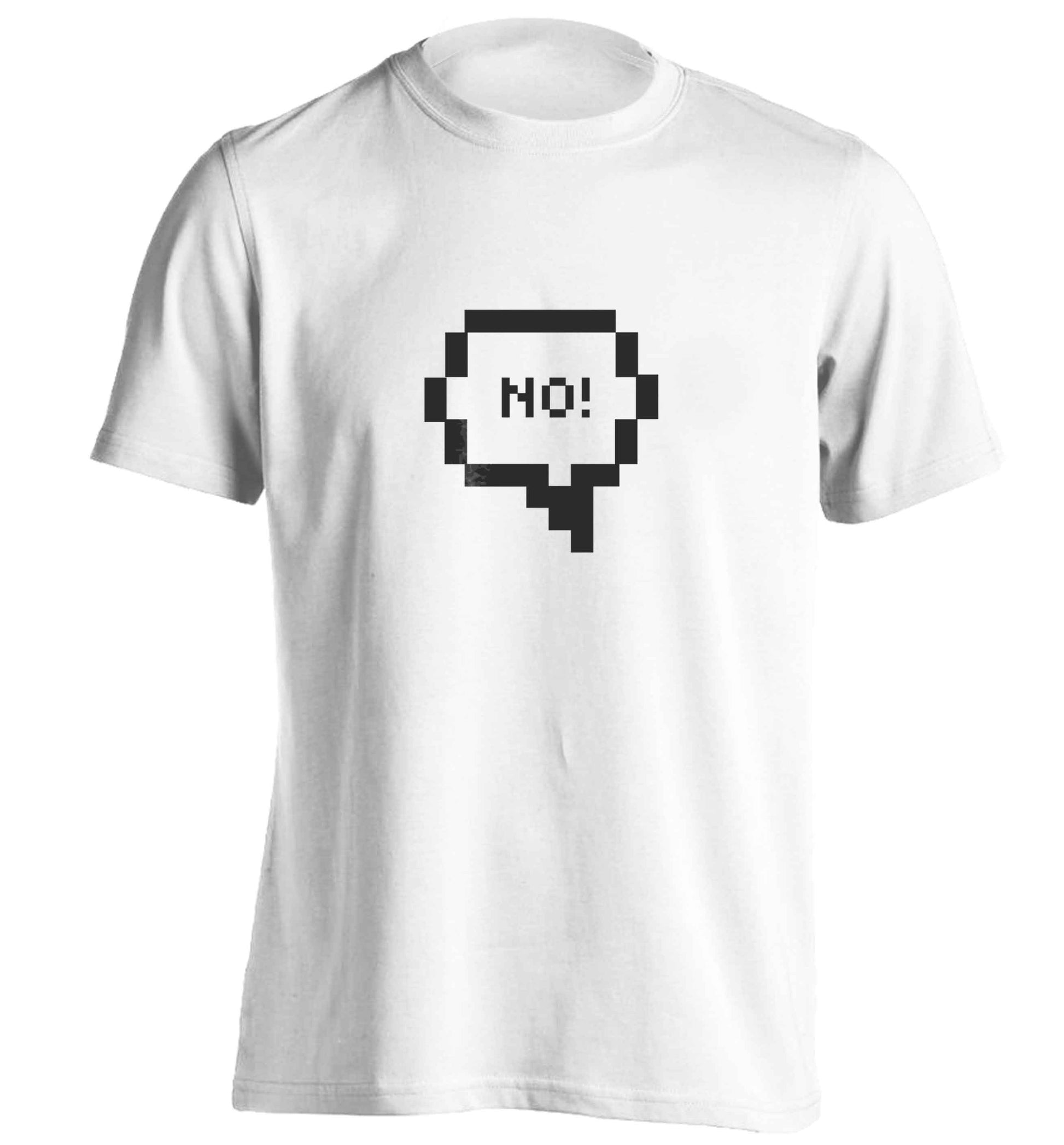 No adults unisex white Tshirt 2XL