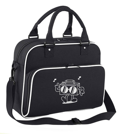 Boombox children's dance bag black with white detail