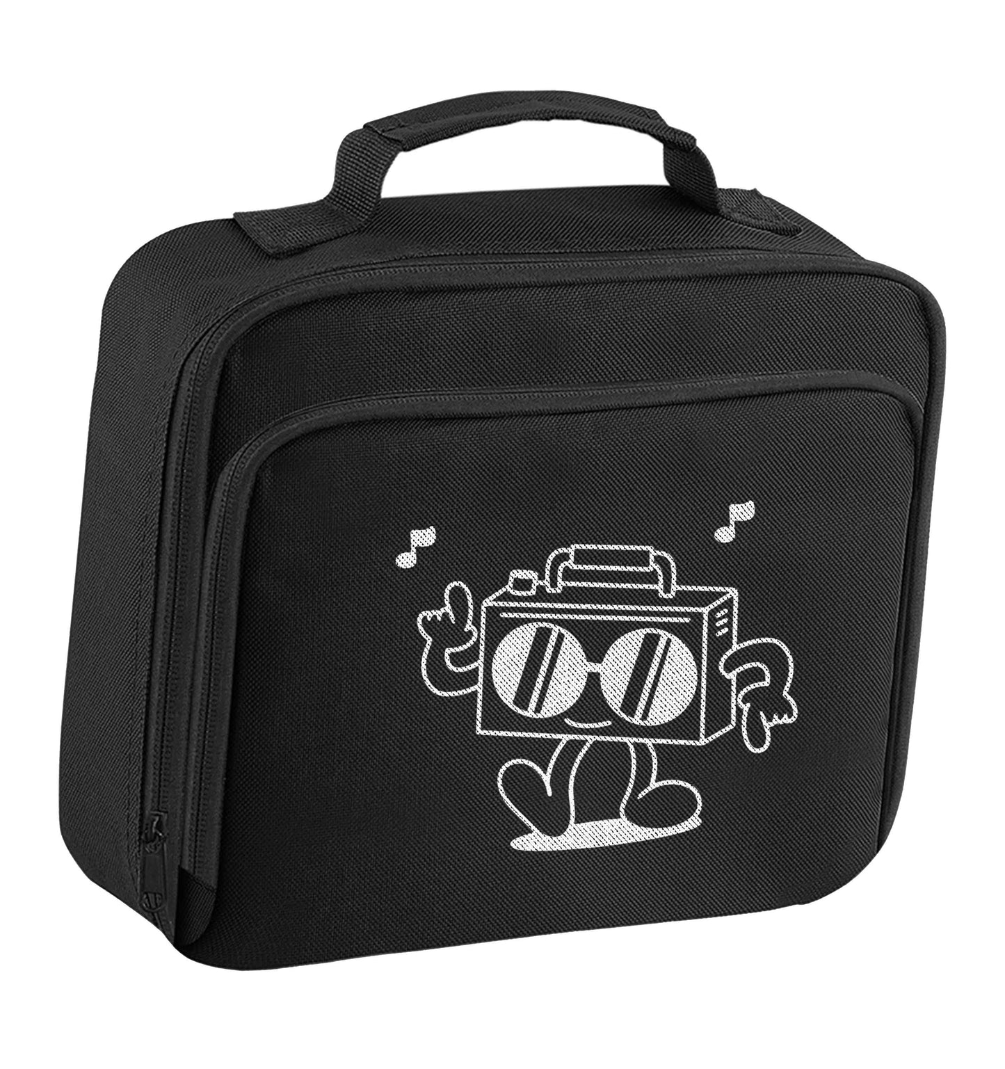 Boombox insulated black lunch bag cooler