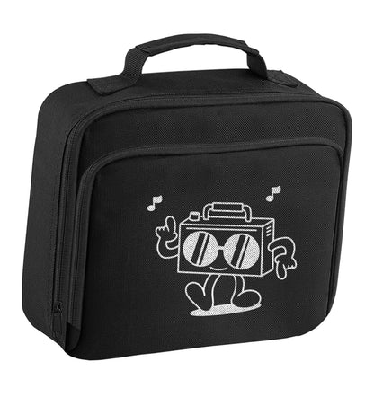 Boombox insulated black lunch bag cooler