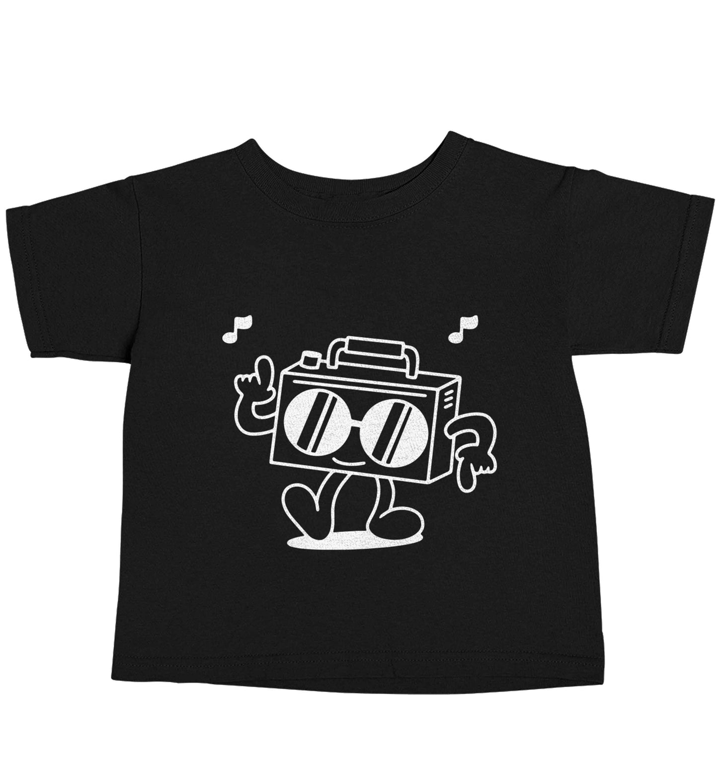 Boombox Black baby toddler Tshirt 2 years