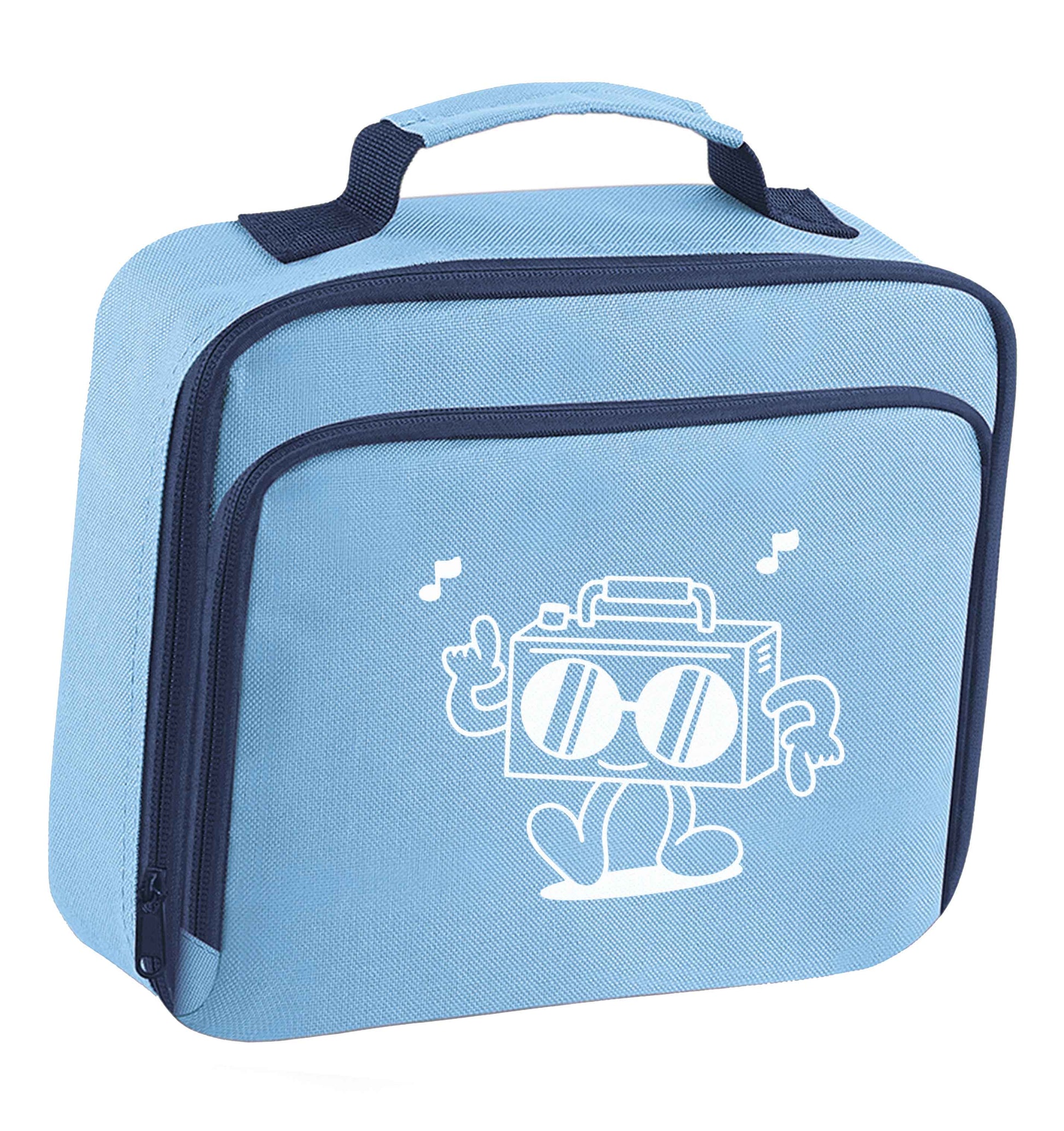 Boombox insulated blue lunch bag cooler