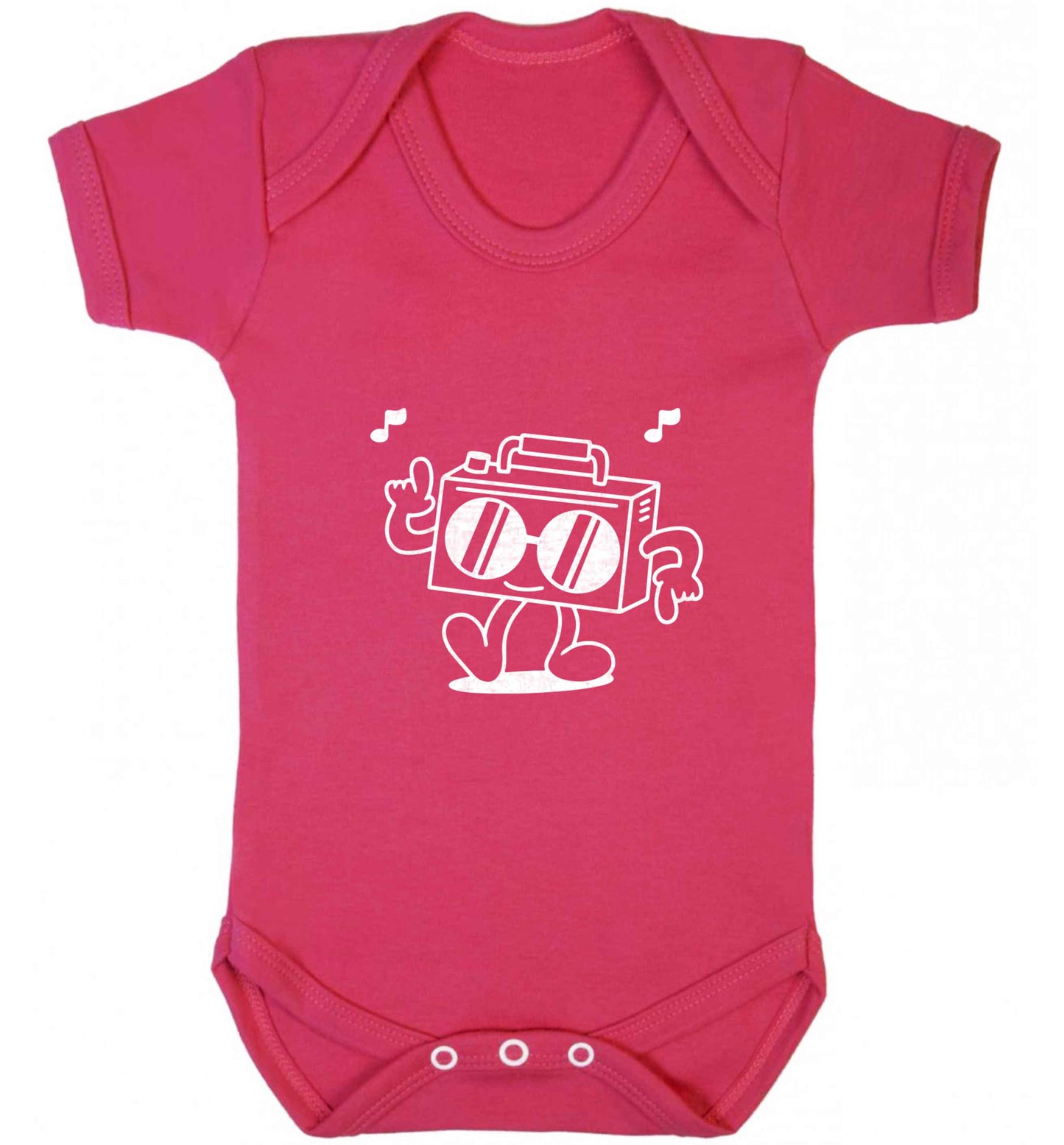 Boombox baby vest dark pink 18-24 months