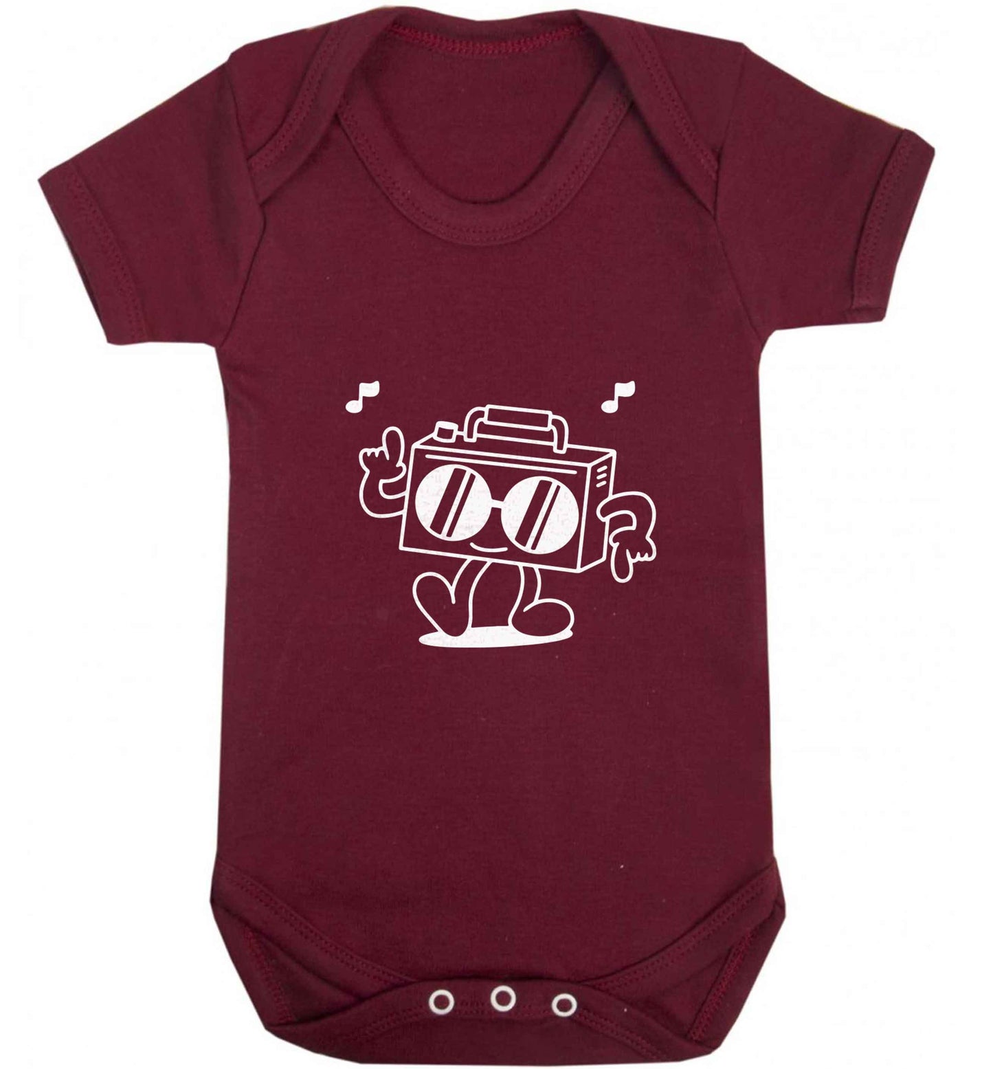 Boombox baby vest maroon 18-24 months