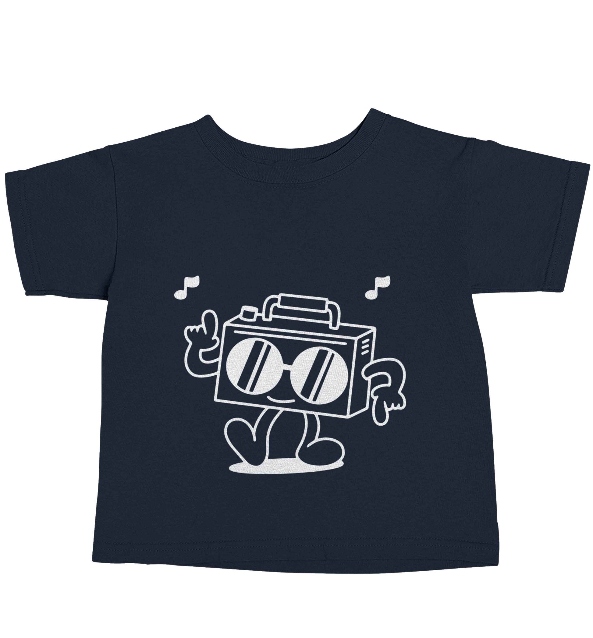 Boombox navy baby toddler Tshirt 2 Years