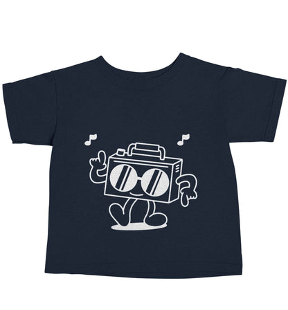 Boombox navy baby toddler Tshirt 2 Years