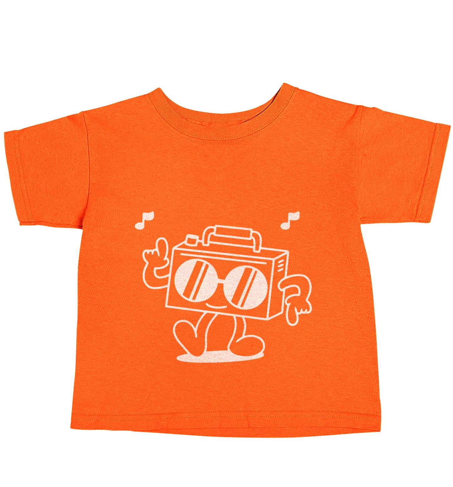 Boombox orange baby toddler Tshirt 2 Years