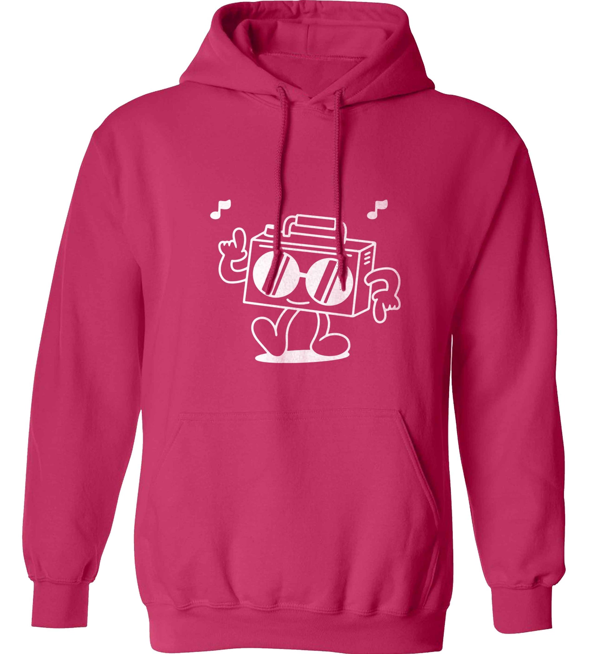 Boombox adults unisex pink hoodie 2XL