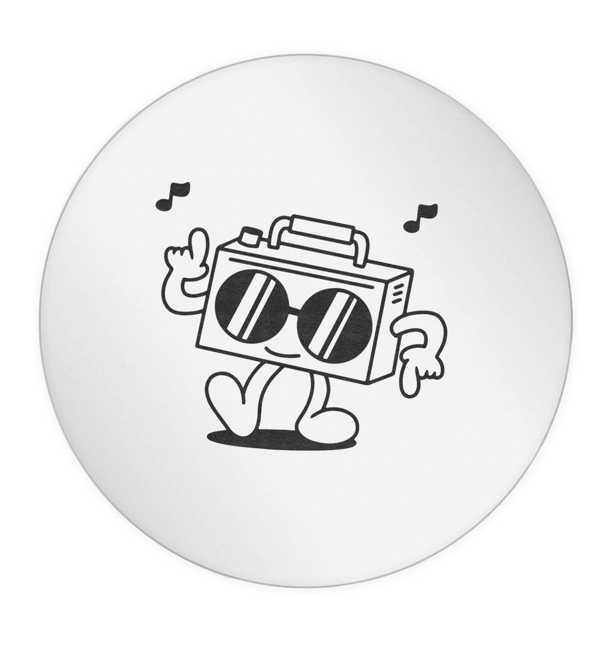 Boombox 24 @ 45mm matt circle stickers