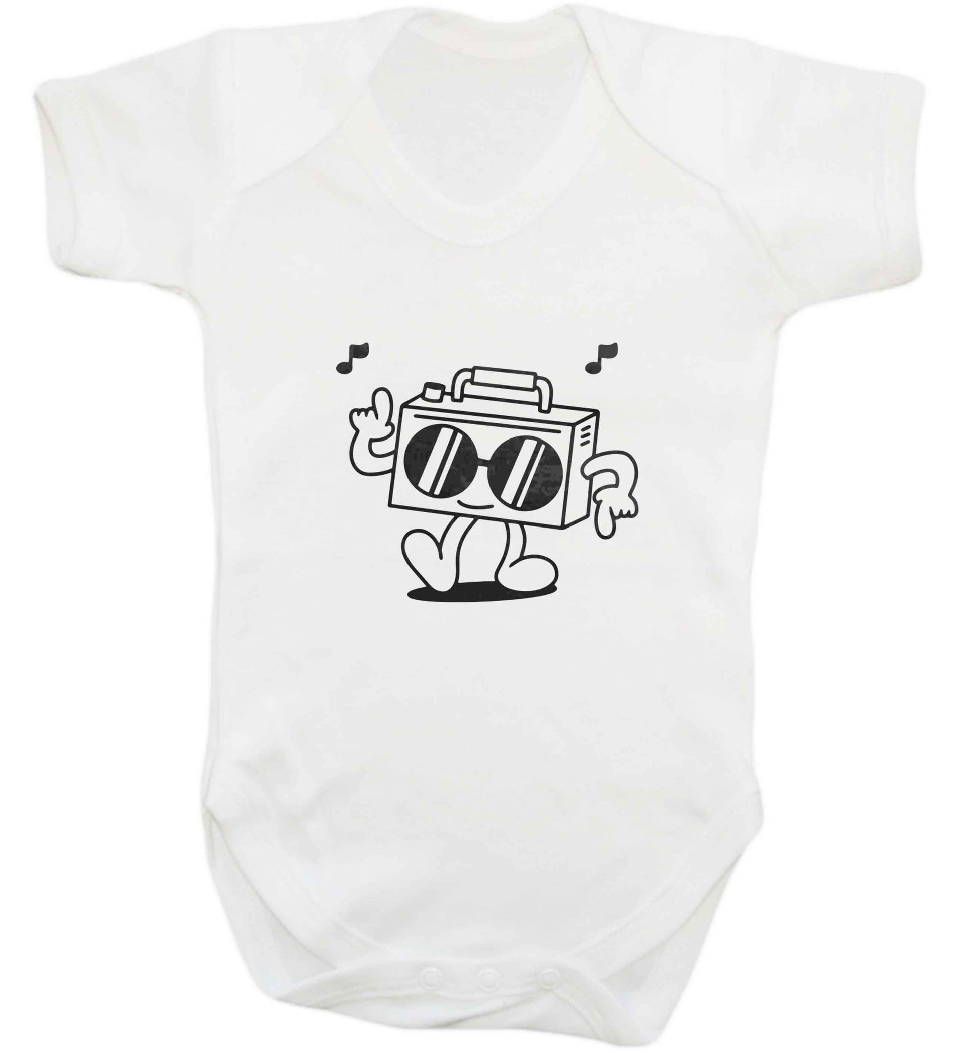 Boombox baby vest white 18-24 months