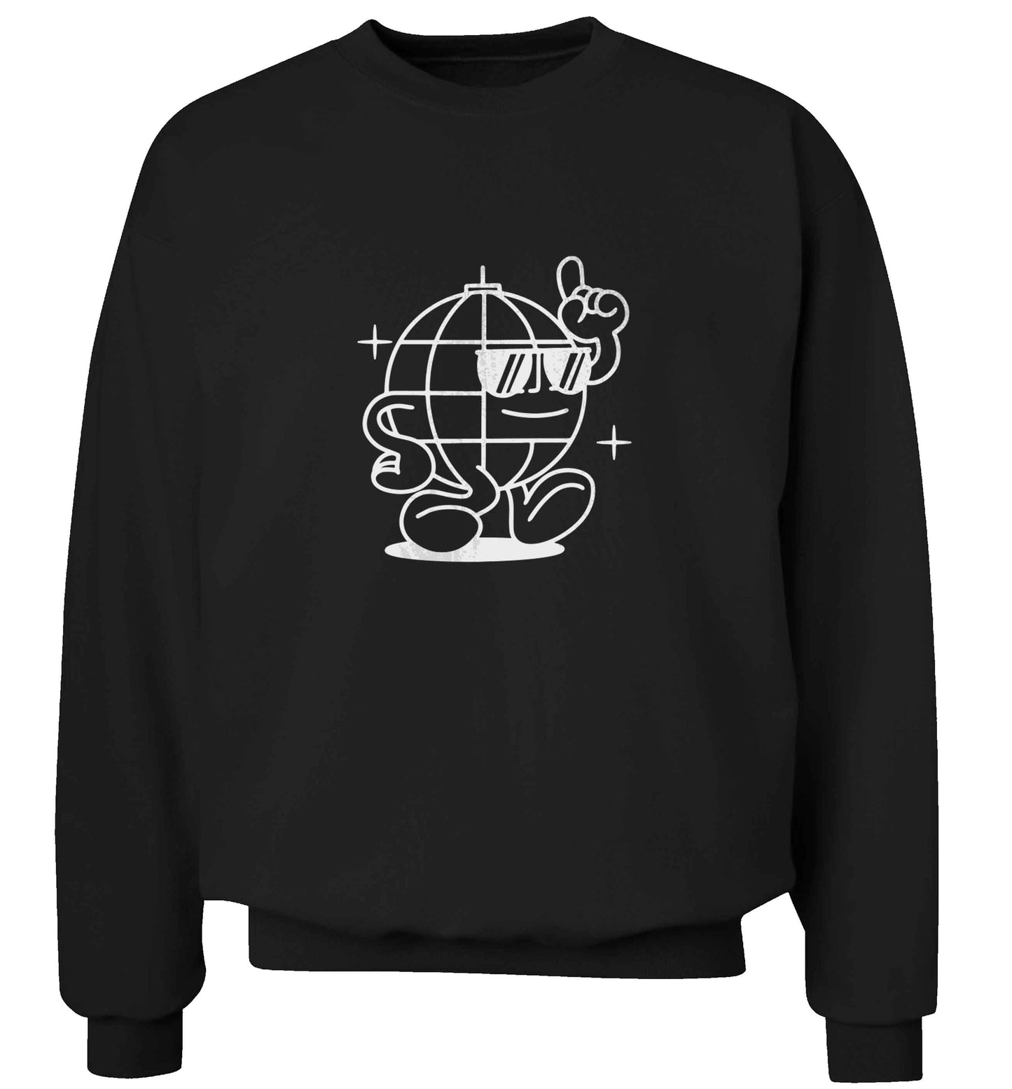Disco ball adult's unisex black sweater 2XL