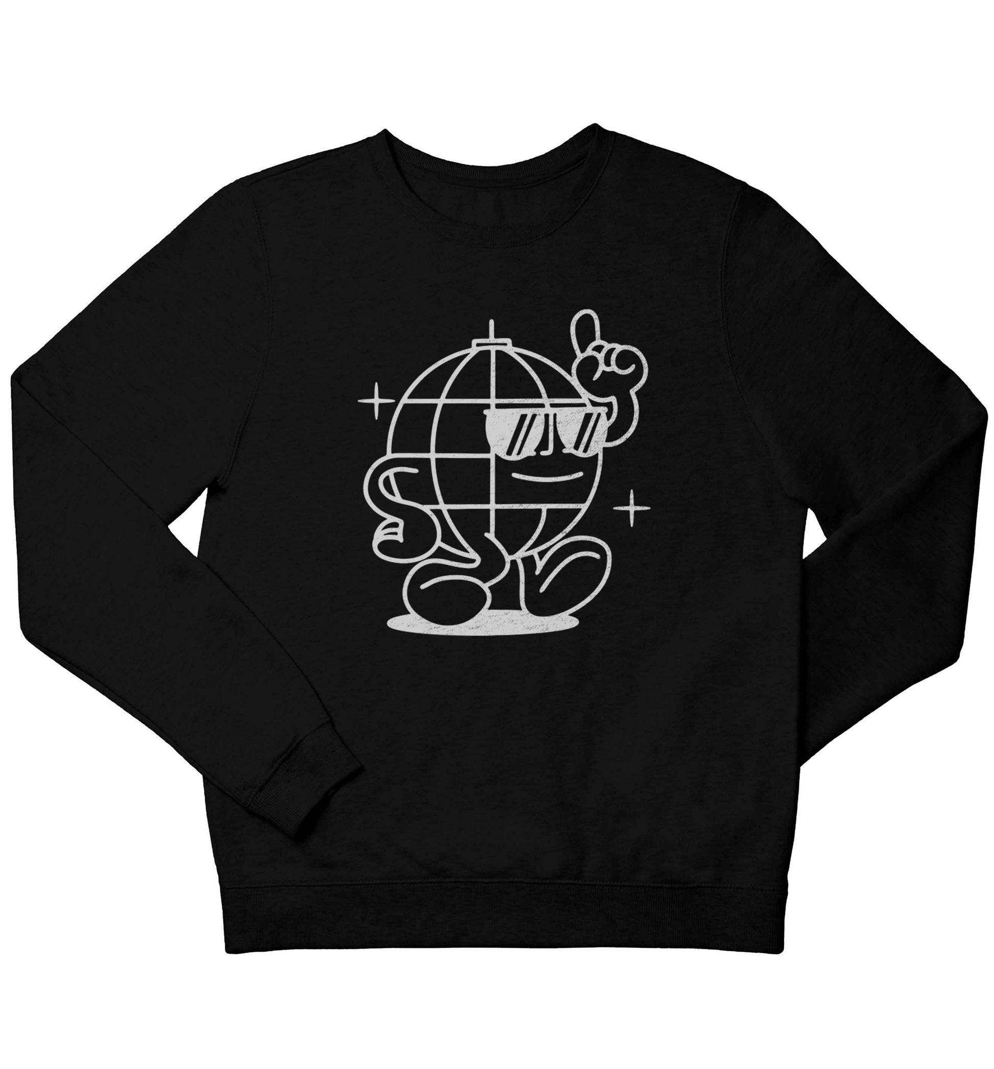 Disco ball children's black sweater 12-13 Years