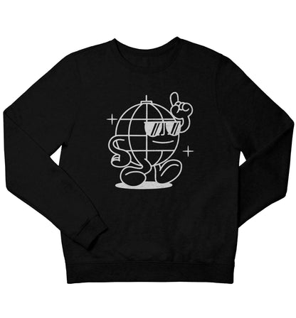 Disco ball children's black sweater 12-13 Years