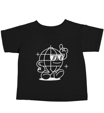 Disco ball Black baby toddler Tshirt 2 years