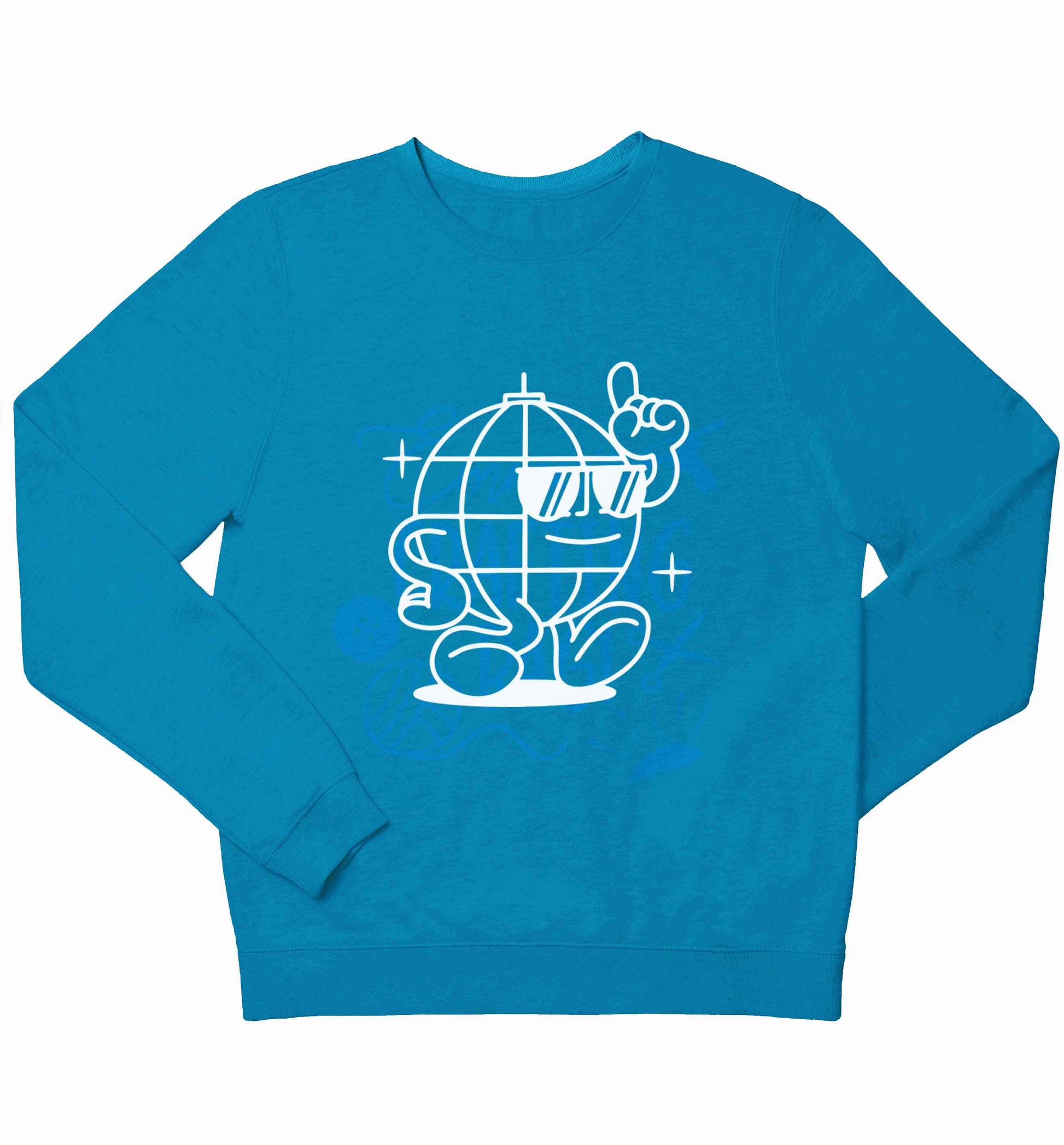 Disco ball children's blue sweater 12-13 Years