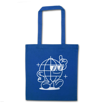Disco ball blue tote bag