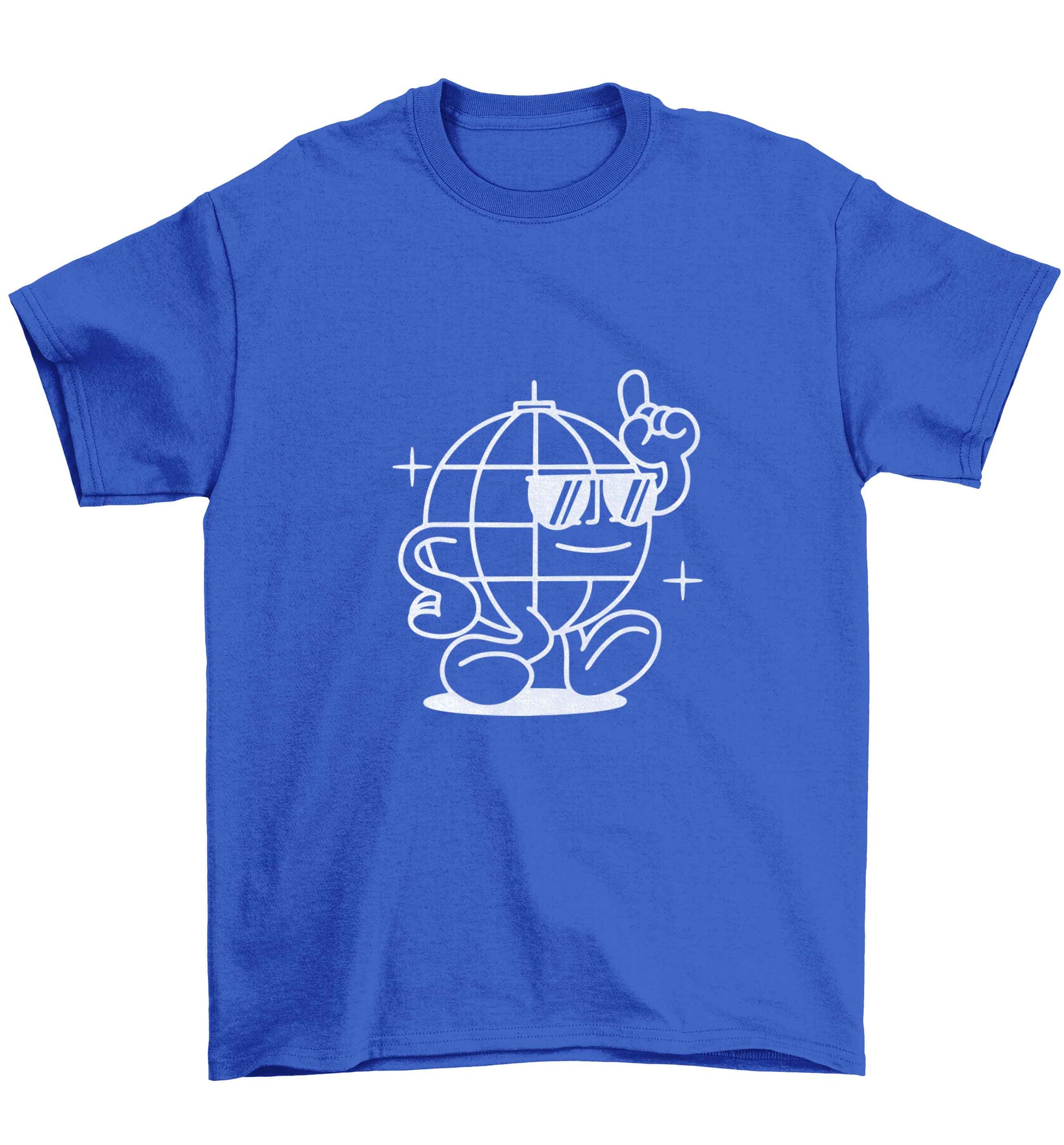 Disco ball Children's blue Tshirt 12-13 Years