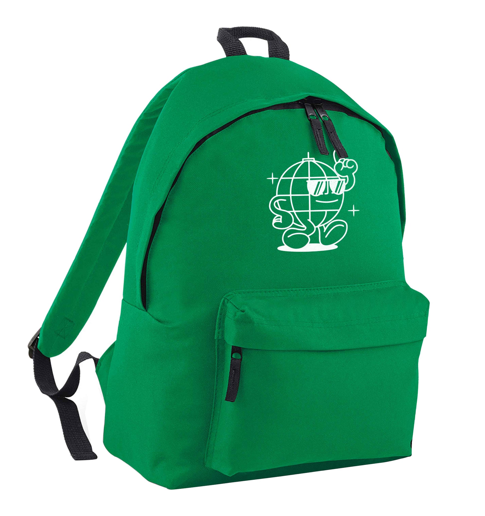 Disco ball green adults backpack