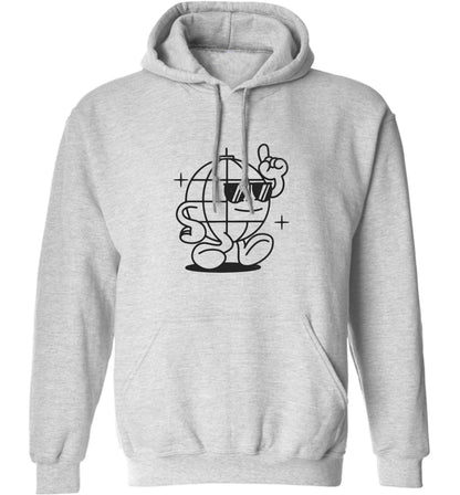 Disco ball adults unisex grey hoodie 2XL