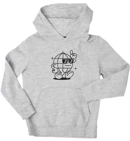 Disco ball children's grey hoodie 12-13 Years