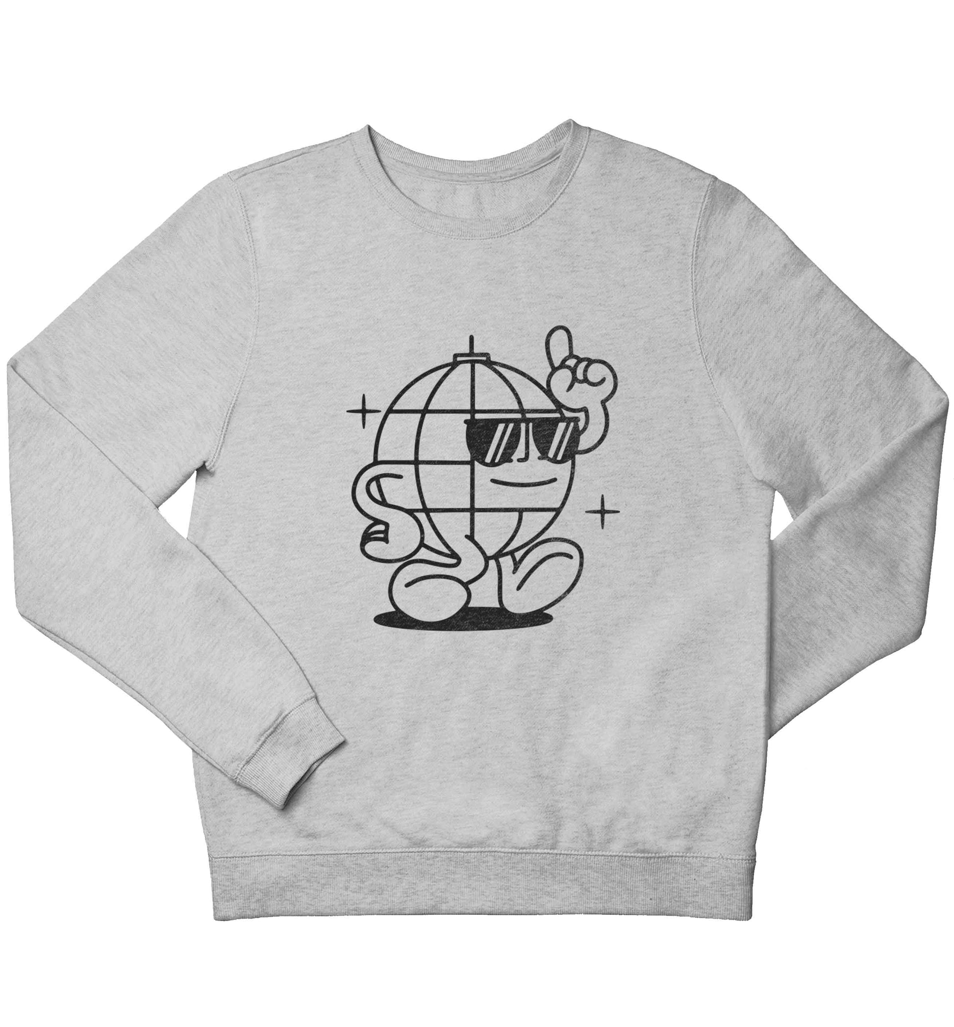 Disco ball children's grey sweater 12-13 Years
