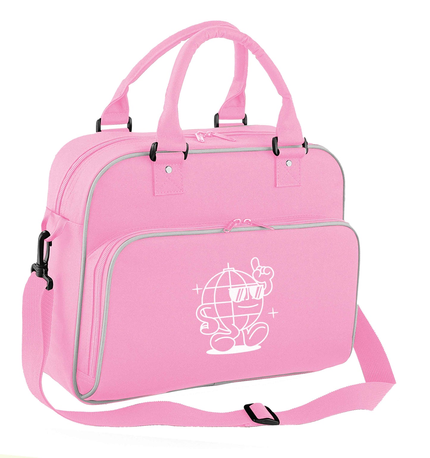 Disco ball children's dance bag baby pink