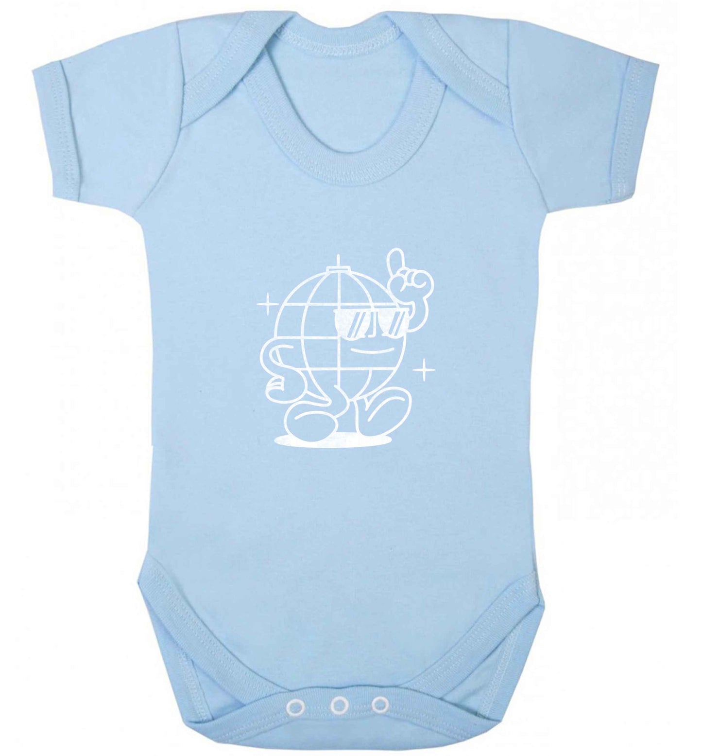 Disco ball baby vest pale blue 18-24 months