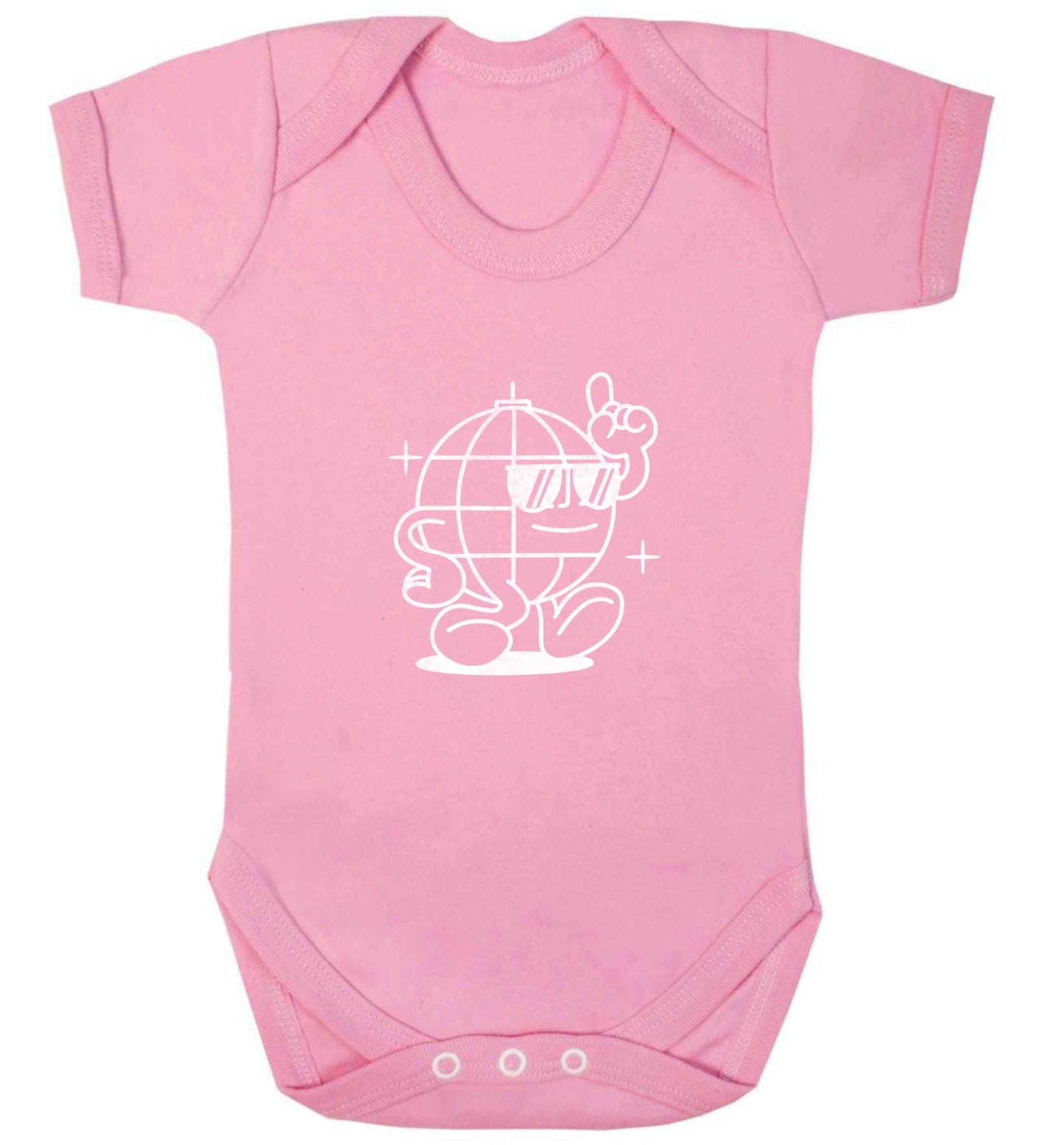 Disco ball baby vest pale pink 18-24 months