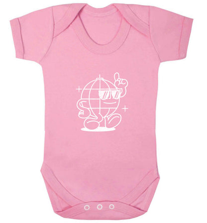 Disco ball baby vest pale pink 18-24 months