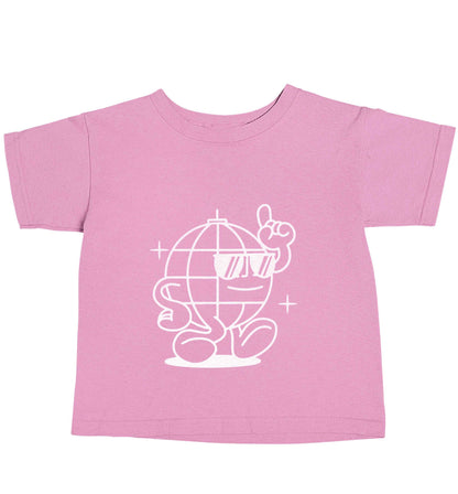 Disco ball light pink baby toddler Tshirt 2 Years